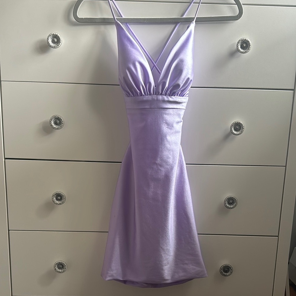Lilac Short Prom Dress